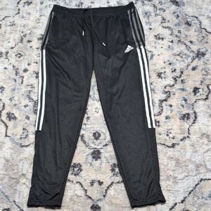 Adidas AEROREADY Primegreen Track Pants M Black 3-Stripes Tapered Zip Ankles